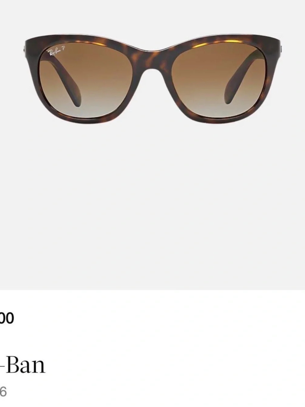 Ray-Ban Women's Tortoise Frame Sunglasses with Brown Gradient Lenses